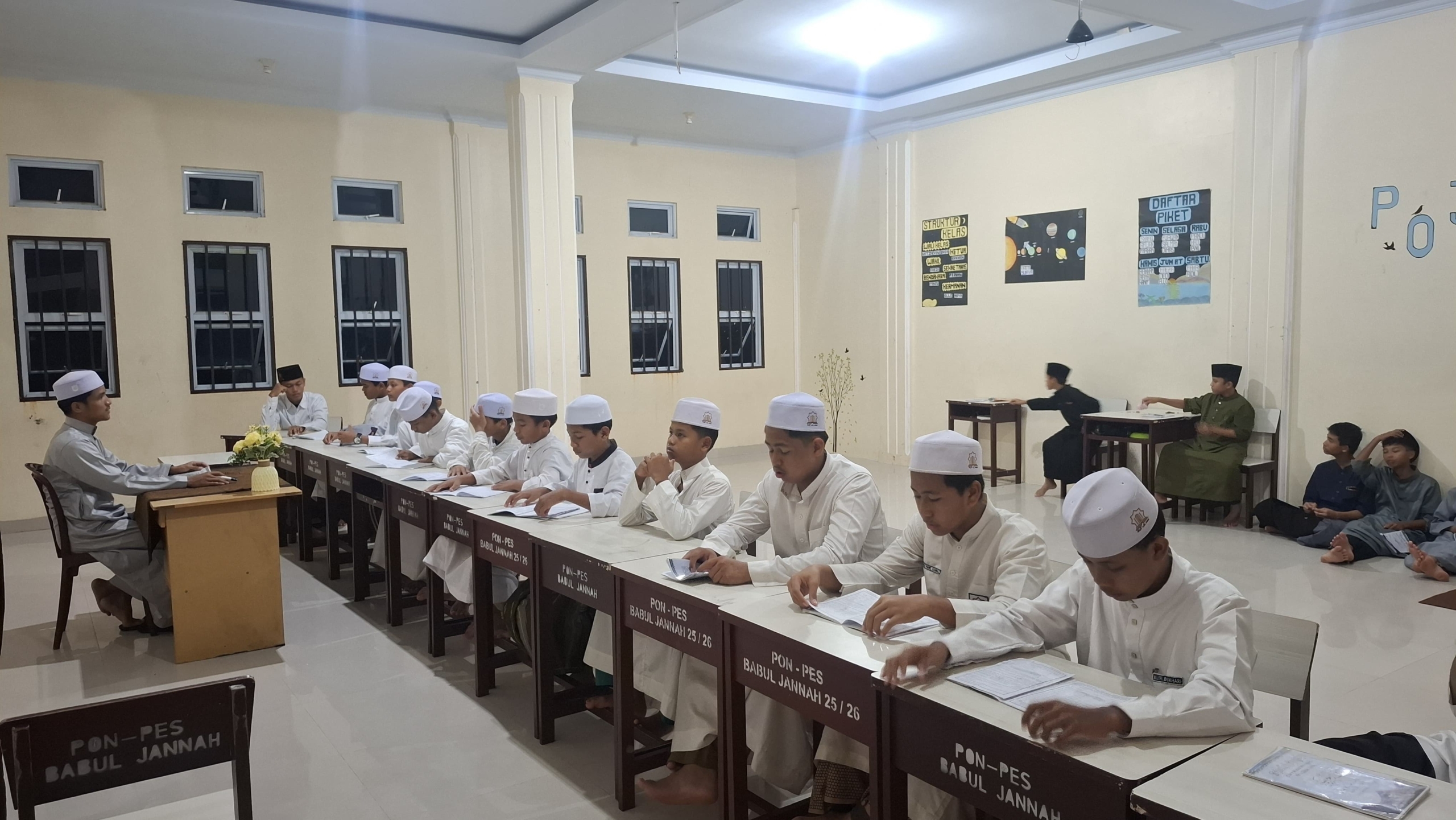 Ruang kelas belajar di Pondok Pesantren Babul Jannah